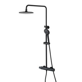 Душевая стойка Lemark Bronx LM3770BL с термостатом чёрный